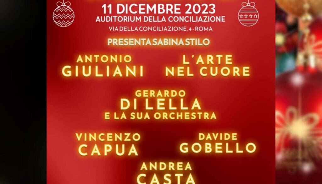 11 DICEMBRE 2023 , TI ASPETTO AL NATALE DI SOLIDARIETA’!